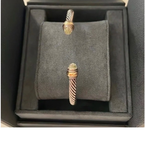 David Yurman Prasiolite Cable Bracelet 18k,sterling w/box - Picture 1 of 9